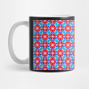 Red White and Blue Aesthetic Pattern 4 Mug